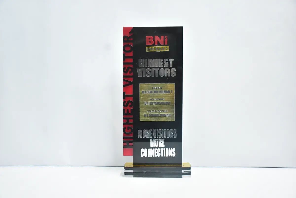 BNI Tycoons Highest Visitor Trophy
